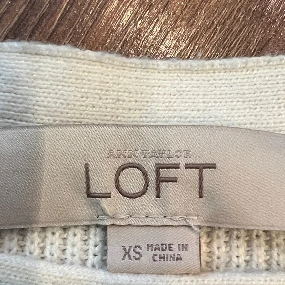 XS LOFT Sweater Bundle - Soft Knit Stripe & Cream Sweaters - Picture 6 of 10